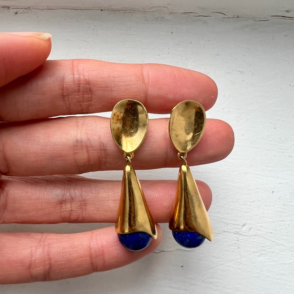 Sophie Buhai Lapis Drop Earrings - Picture 2 of 4